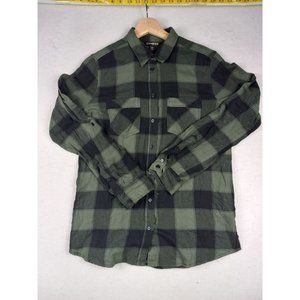 Express size Small green plaid long sleeve shirt